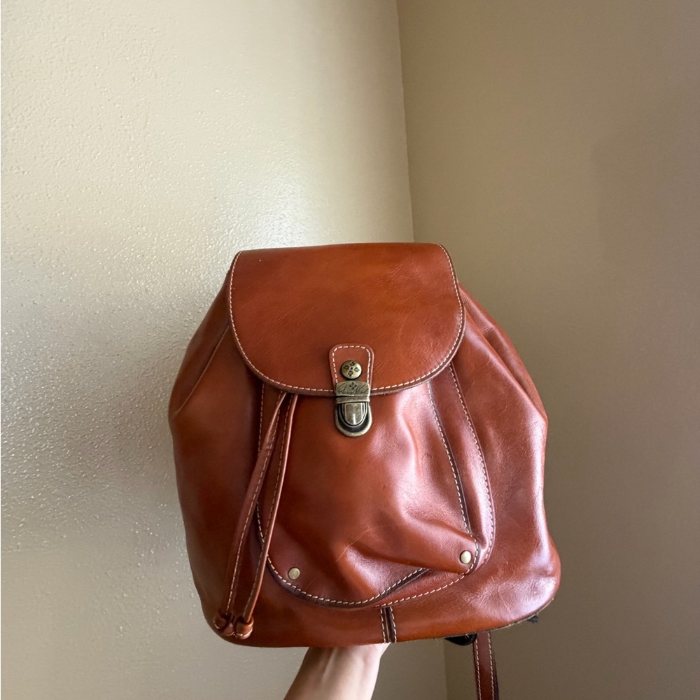 Brown Leather Backpack